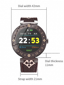 Орбита OT-SMS07(R98) Коричневый спорт браслет