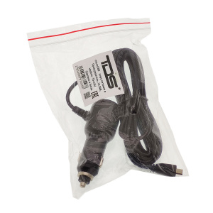 Зарядное устройство для видеорегистратора и навигатора miniUSB + USB TDS TS-CAU63