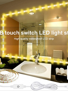 Огонек OG-LDL10 Белая 2835 светодиодная лента 0,3м (USB)