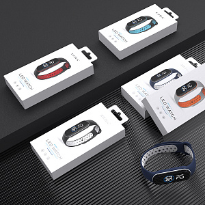 EZRA SW45 Серый/Оранжевый часы наручные