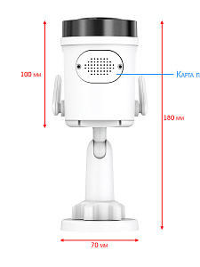 Орбита OT-VNI61 Видеокамера IP-WI-FI (1920*1080, 2Mpix, 3,6мм, пластик)