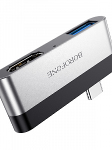 BOROFONE DH2 переходник (гнездо HDMI/USB - штекер Type-C)
