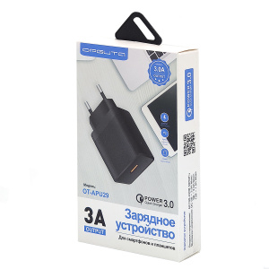 Зарядное устройство для телефона с быстрой зарядкой Орбита OT-APU29 Черный