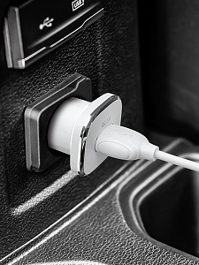 BOROFONE BZ12A Белый ЗУ авто USB (QC3.0, 3000mA)