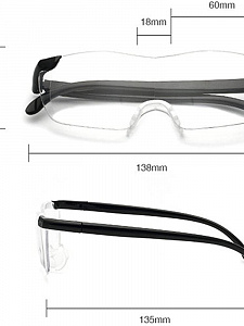 Очки лупа увеличительные прозрачные Орбита OT-INL54