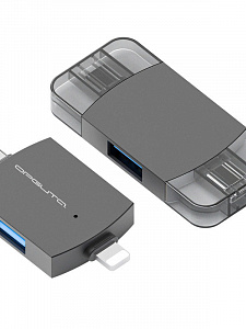 Орбита OT-PCR26 картридер OTG (USB, Lightning, Type-C)
