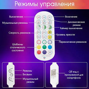 Огонек OG-LDP11 Светодиодный угловой светильник RGB (52см,USB)