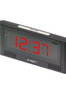 Часы электронные настольные от сети с будильником VST 732-1 Красные
