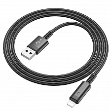 BOROFONE BU38 Черный кабель USB 2.4A (iOS Lighting) 1.2м