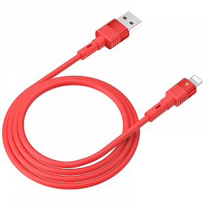 HOCO U82 Красный кабель USB 2.4A (iOS Lighting) 1.2м