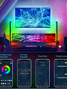 Светильник настольный декоративный для ПК RGB Огонёк OG-LDP29