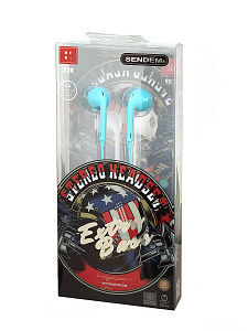SENDEM X28 Голубые наушники - гарнитура (3.5мм)