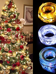 Гирлянда лента интерьерная USB 10м Огонёк OG-LDG21 Желтая