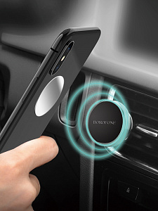 BOROFONE BH6 Серебро Держатель для смартфонов магнитный (в воздуховод)