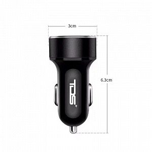 Зарядка в прикуриватель для автомобиля 2*USB TDS TS-CAU69A