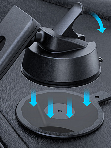 HOCO H16 Черный держатель для смартфонов магнитный (на панель)