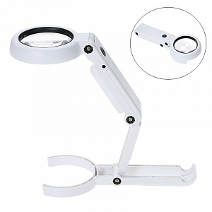 Лупа ручная, лупа настольная увеличительная с подсветкой Орбита OT-INL18