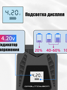 Зарядное устройство для аккумуляторов универсальное на 1 слот Орбита OT-APZ18