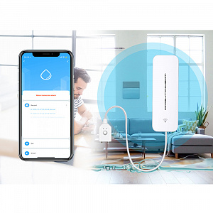 Умный Wi-Fi датчик протечки, контроля воды OT-HOS19