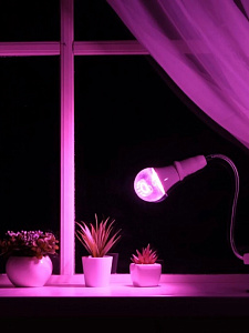 Фитолампочка, фитолампа светодиодная для растений Е27, 13Вт Огонек OG-LDP43