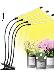 Фитолампа для растений с таймером на прищепке Огонек OG-LDP08W