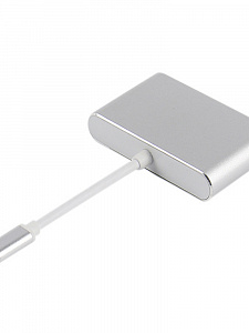 Орбита OT-AVW55 переходник (штекер TYPE-C - гнездо USB 3.0/VGA/TYPE-C) 15см