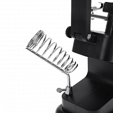 Третья рука для пайки с подсветкой, универсальный держатель на подставке с лупой 2 руки Орбита OT-INL48