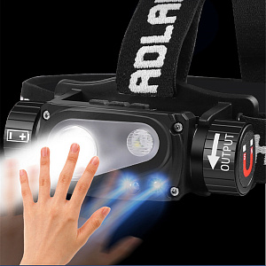 Патриот PT-FLG44 фонарь налобный (2L, 18650, дат.движ)