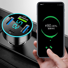 TDS TS-CAU71A ЗУ авто USB (QC3.0 + PD20W,3000mA + USB)