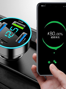 TDS TS-CAU71A ЗУ авто USB (QC3.0 + PD20W,3000mA + USB)