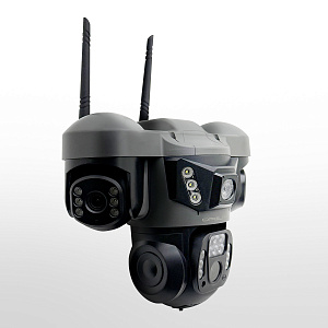 Камера видеонаблюдения 4G с сим картой уличная поворотная 2 Mp*3 Орбита OT-VNI68B