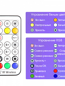 Кольцевая лампа RGB со штативом, пультом 26см Огонёк OG-SMH06