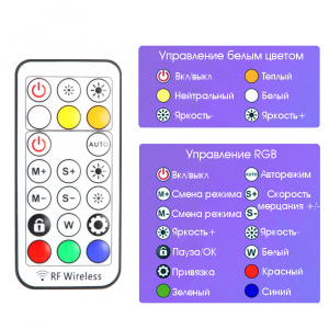 Кольцевая лампа RGB со штативом, пультом 26см Огонёк OG-SMH06