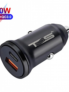 TDS TS-CAU39 ЗУ авто USB (PD20W+QC3.0, 3000mA)