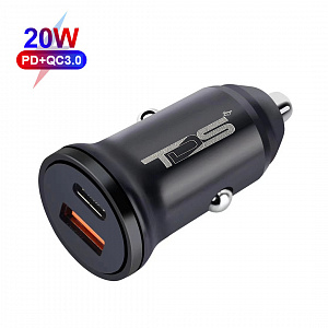 TDS TS-CAU39 ЗУ авто USB (PD20W+QC3.0, 3000mA)