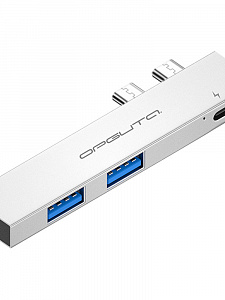 Орбита OT-PCR24 Серебро концентратор USB 2.0 (2*USB+Type-C)