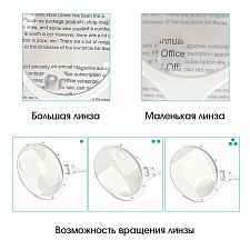 Лупа настольная с подсветкой на гибкой ноге с прищепкой 2 в 1 Орбита OT-INL51