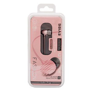 ELMCOEI EV-186 Розовые наушники-гарнитура (3.5мм)