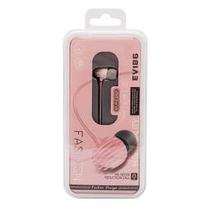 ELMCOEI EV-186 Розовые наушники-гарнитура (3.5мм)