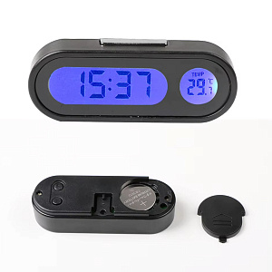 Часы автомобильные электронные с термометром Орбита OT-CLC06