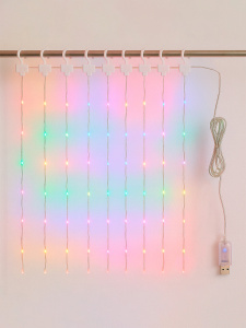 Гирлянда штора интерьерная, умная Bluetooth 3х3 м, ARGB Огонёк OG-LDG26