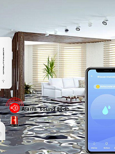 Умный Wi-Fi датчик протечки, контроля воды OT-HOS19