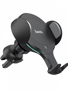 HOCO CA60 Черный Держатель для смартфонов + беспроводное ЗУ 10W (присоска, воздуховод)