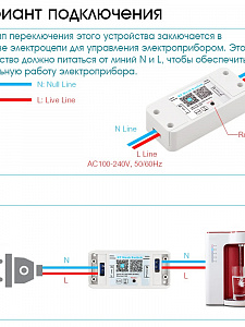 Огонек OG-LDL36 контроллер-реле 220В (Bluetooth, 1 канал)