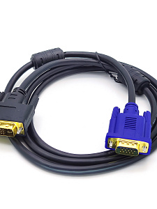 Видеошнур DVI-I / VGA кабель 1.5 метра Орбита OT-AVW03 силиконовый