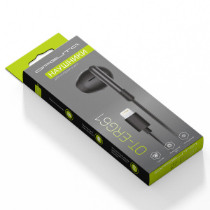 Наушники проводные гарнитура для айфона с микрофоном Орбита OT-ERG61 Черные