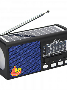 Fepe FP-256BT-S радиоприёмник аккумуляторный (USB,TF,Bluetooth, солнч. панель)