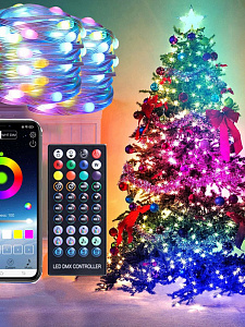 Умная светодиодная гирлянда 10 метров Bluetooth Огонёк OG-LDG19
