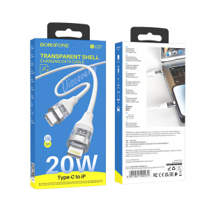 BOROFONE BU37 Белый кабель PD20W (iOS Lighting-TYPE-C) 1.2м