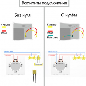 Умный выключатель с Алисой двухклавишный Wi-Fi 10A Орбита OT-HOS12